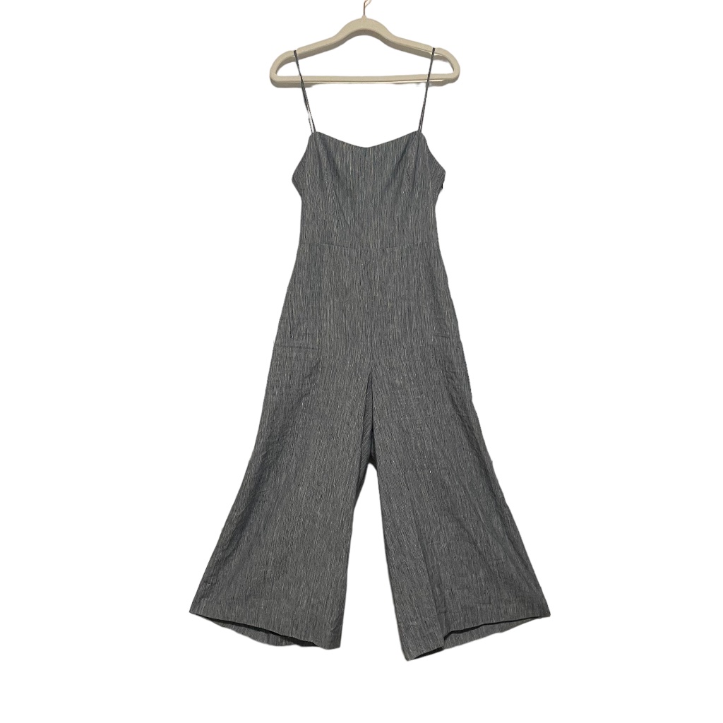 Club Monaco Nwt Dalennah Open Back Tie Waist Wide Leg Crop Jumpsuit Size 8